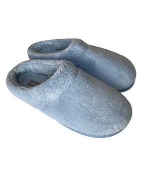 Tempur-Pedic Windsock Slippers Light Blue Terrycloth Size 7